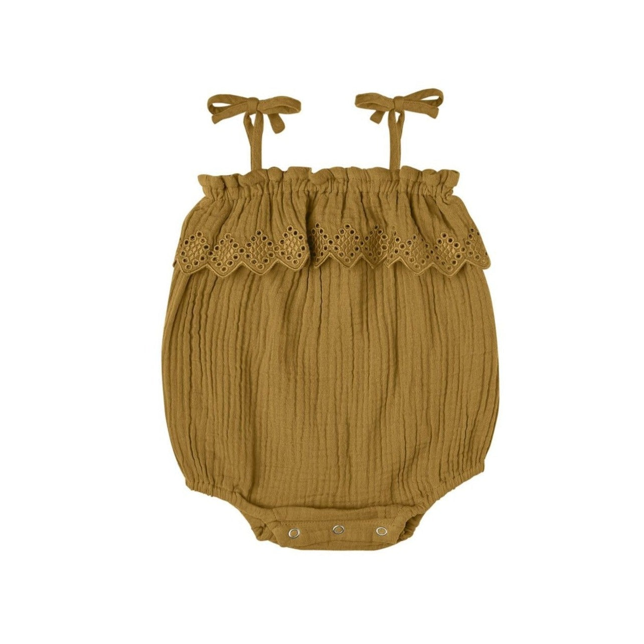 Ruffle Romper - Ocre