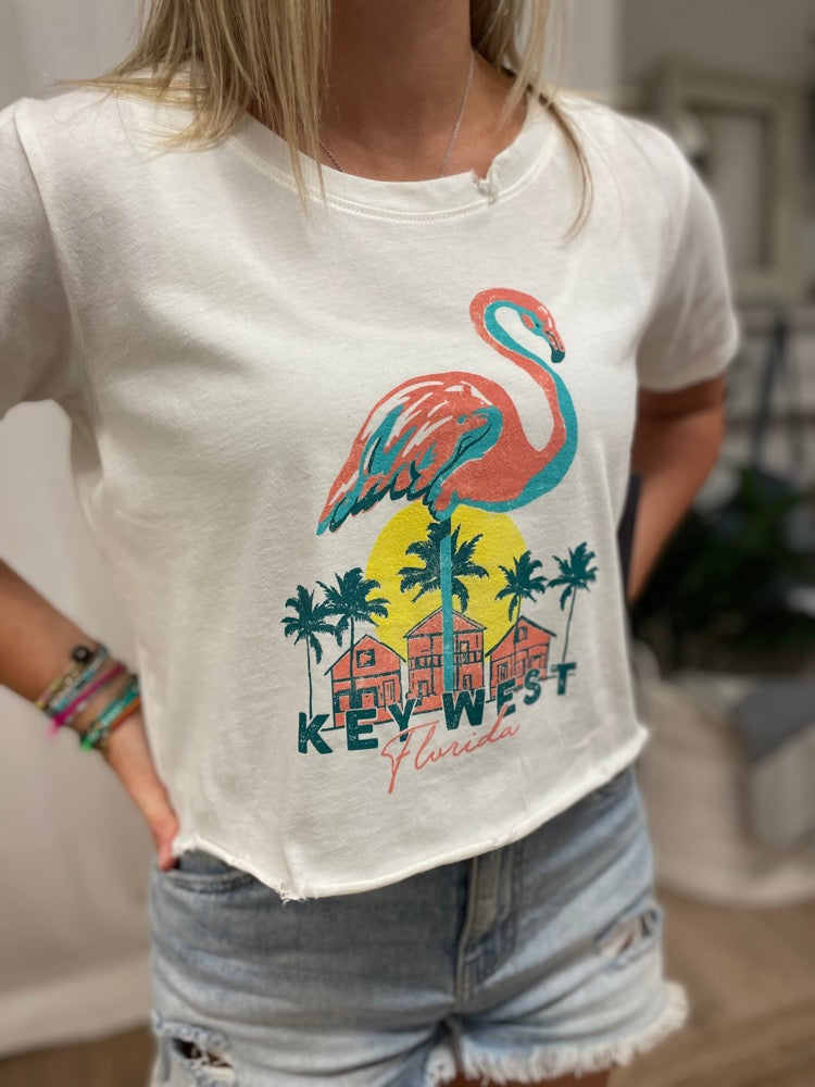 Cropped Vintage Tee - Key West