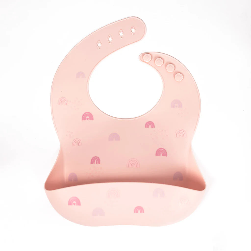 Silicone Bib - Blush Rainbow