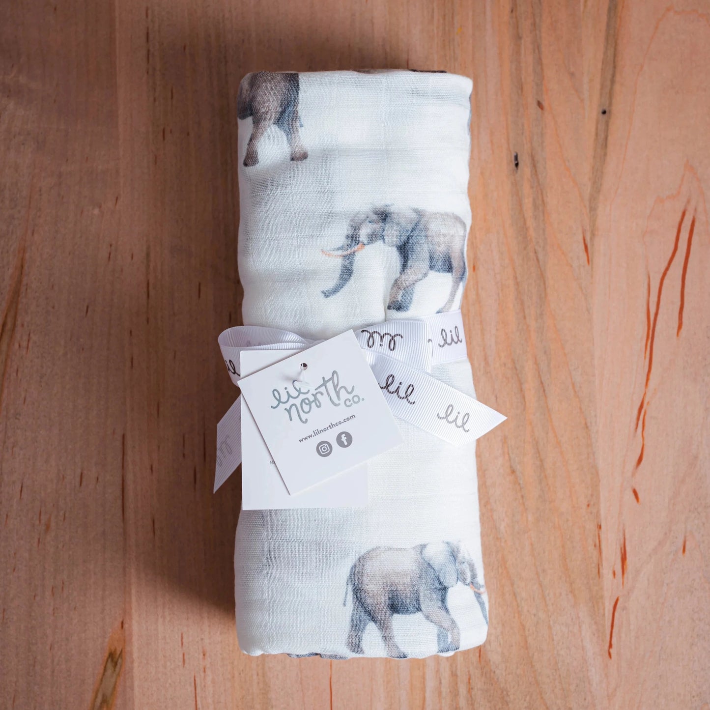 Muslin Swaddle - Elephants