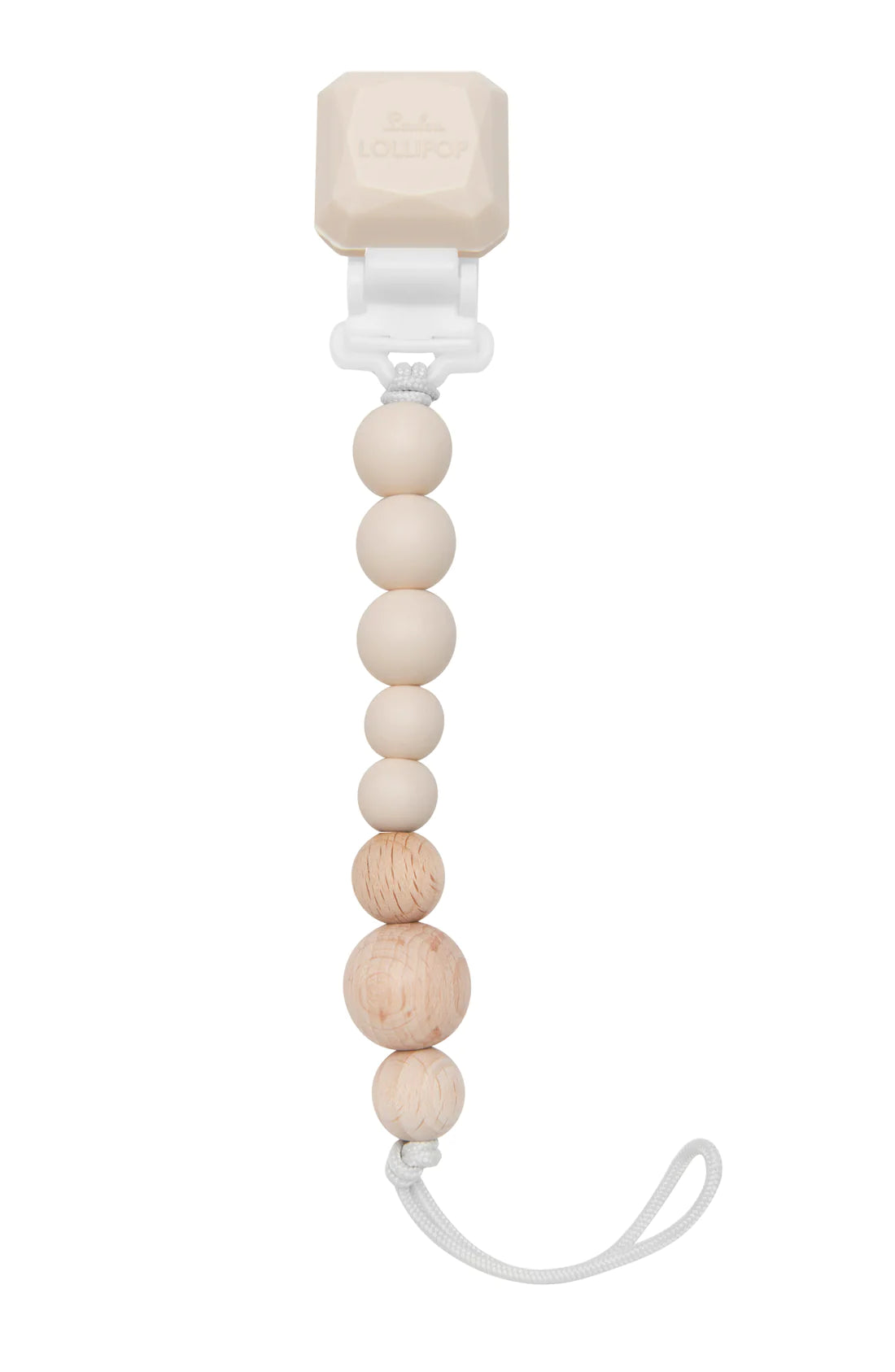 Silicone Pacifier Clip - Coconut Milk