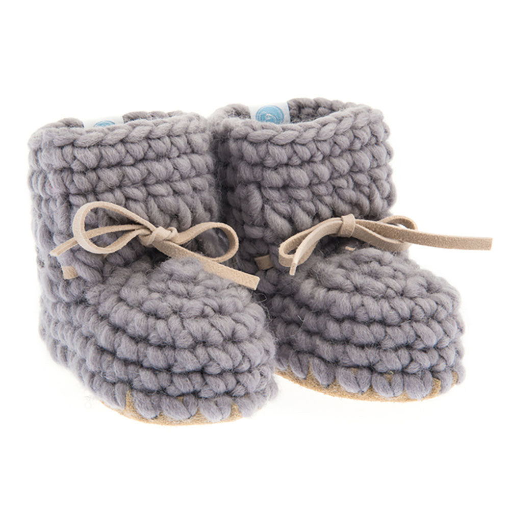 Knit Moccasins - Grey