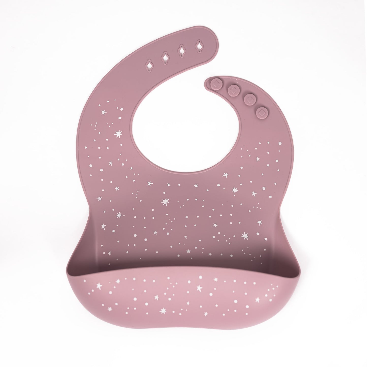 Silicone Bib - Mauve Stars