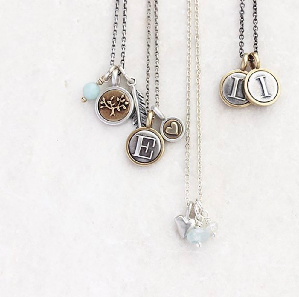 Tiny Silver & Bronze Pendant