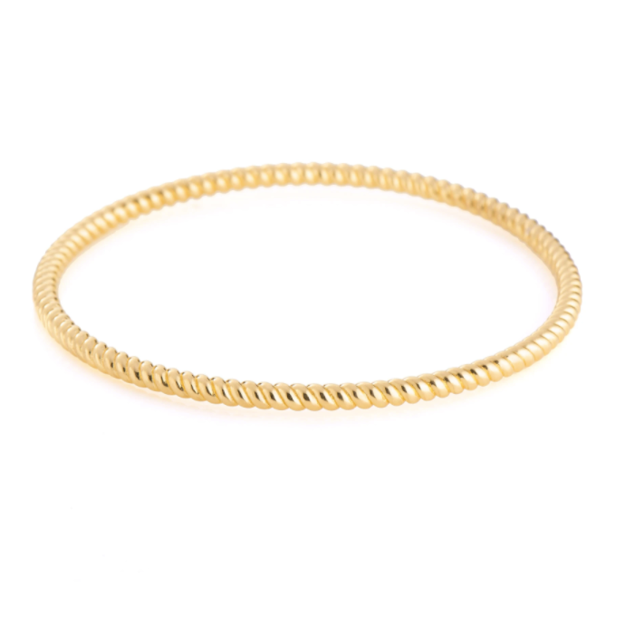 Twisted Bangle - 14k Gold Vermeil