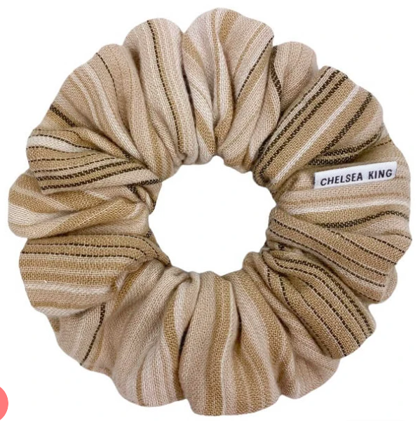 Scrunchie - Maison Beige Stripe