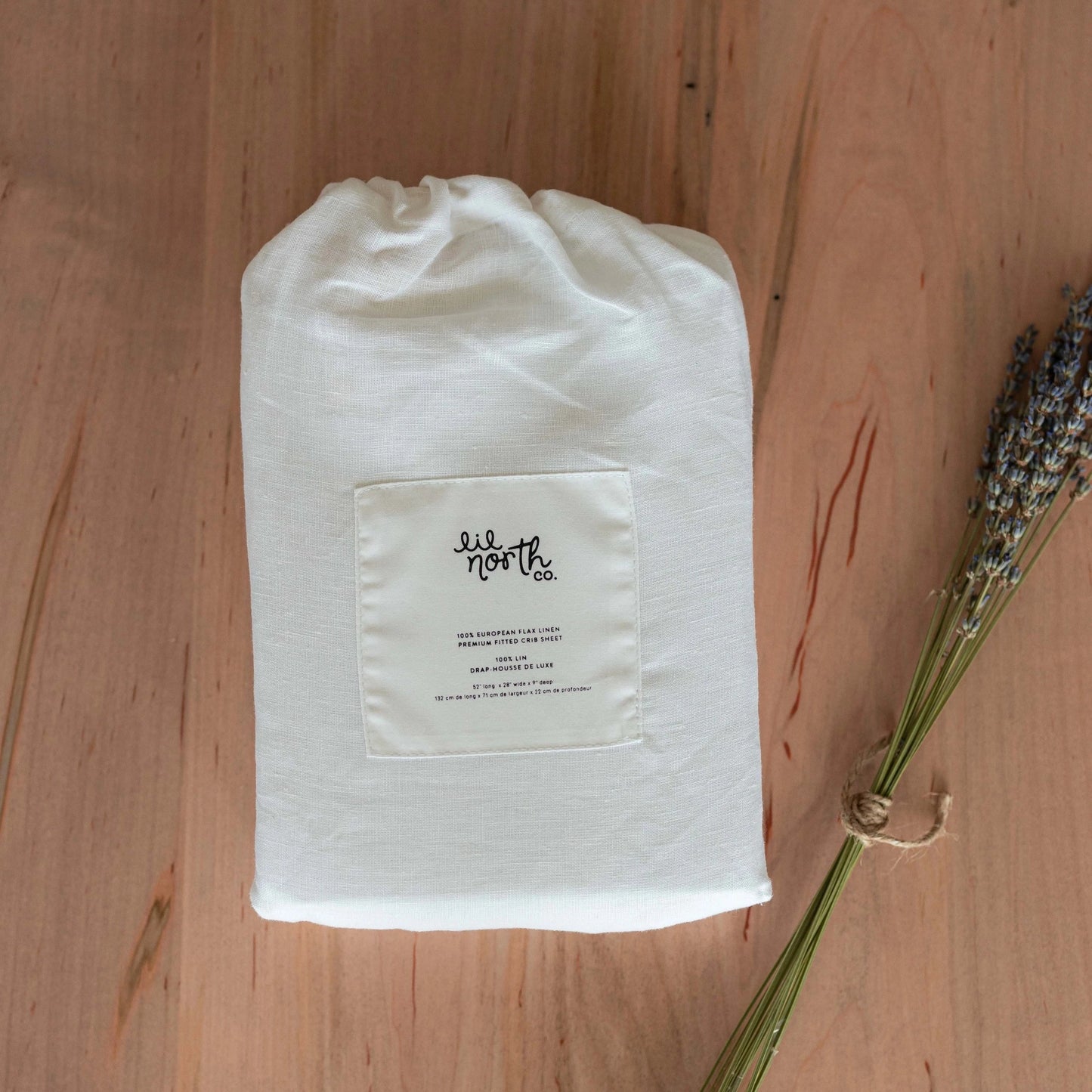 Linen Crib Sheet - White