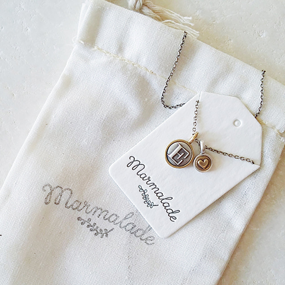 Tiny Silver & Bronze Pendant