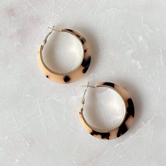 Oversized Tortoise Hoops
