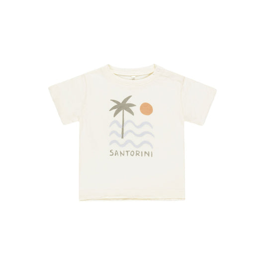 Raw Edge Tee - Santorini