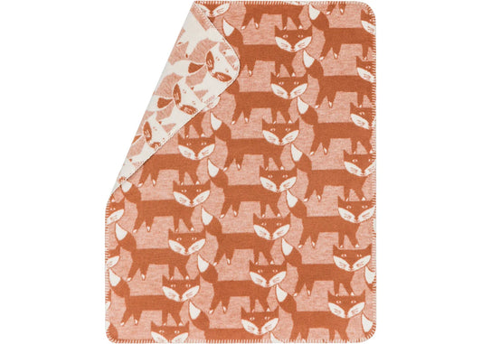 Cotton Plush Blanket - Foxes (Ginger)