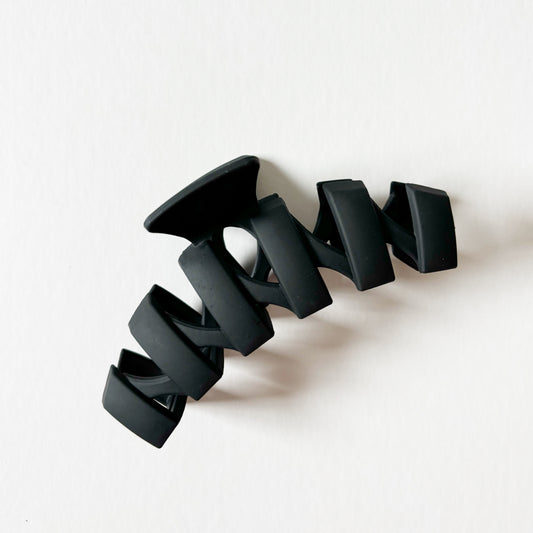 Large Claw Clip Zigzag - Black