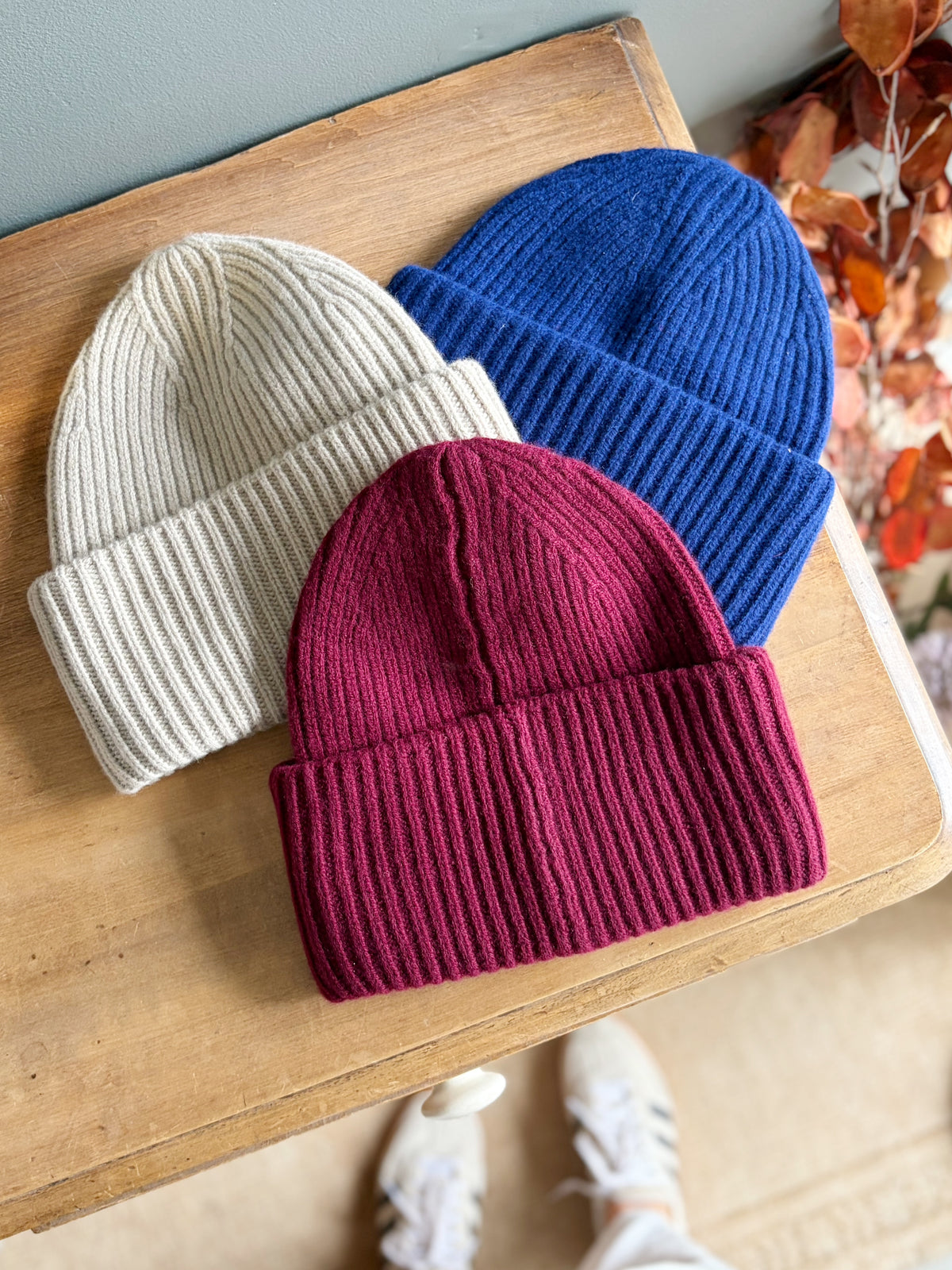 Lucy Merino Wool Beanie - Oatmeal