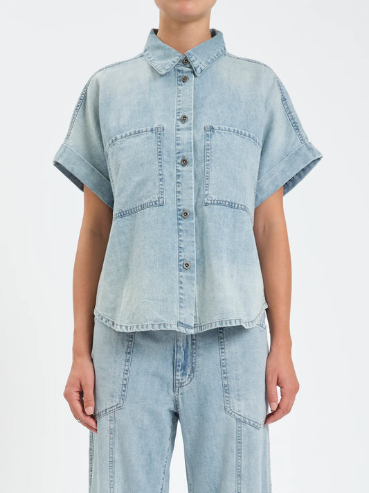 Rolled Sleeve Shore Top - Wild Card
