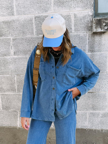 All Day Knit Denim Jacket - Vintage Indigo