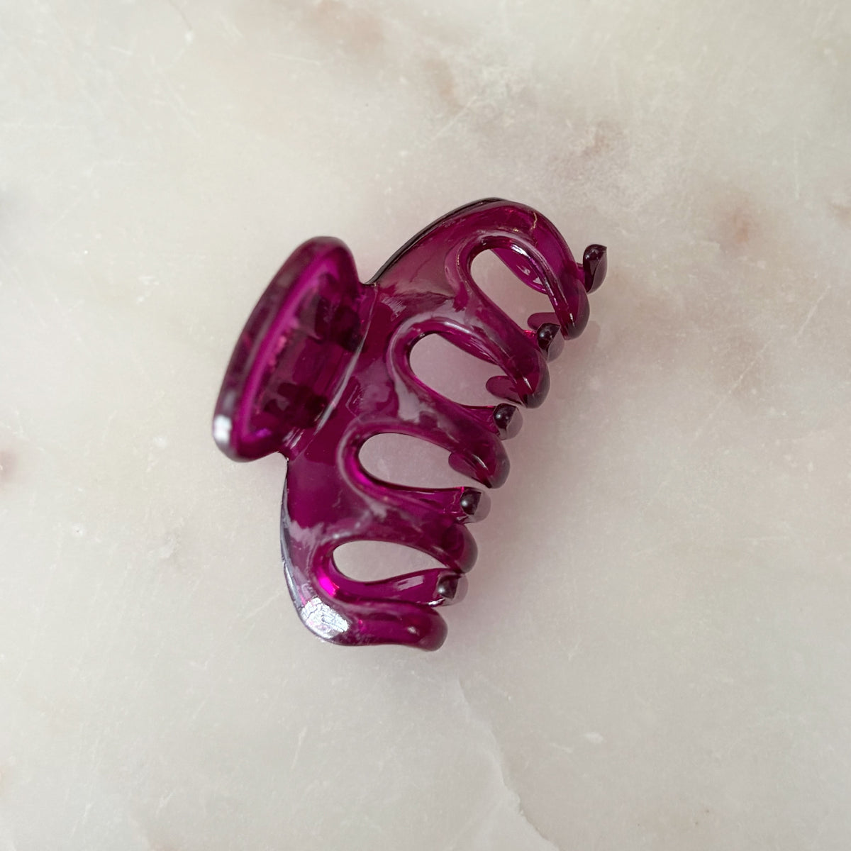 French Claw Hair Clip - Plum Glaze