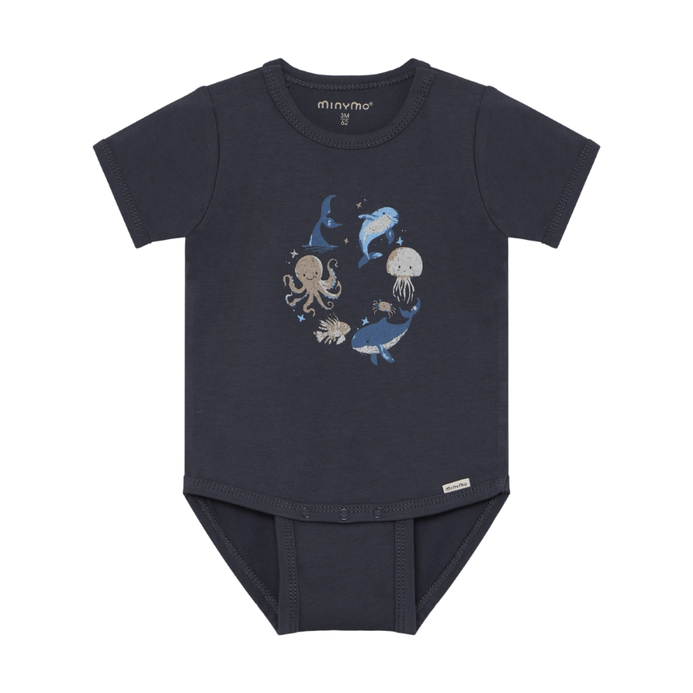 Short Sleeve Bodysuit - Sea Creatures