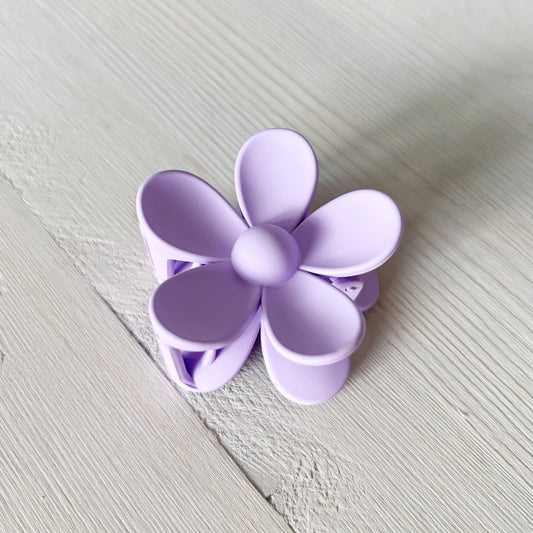 Small Flower Claw Clip - Purple