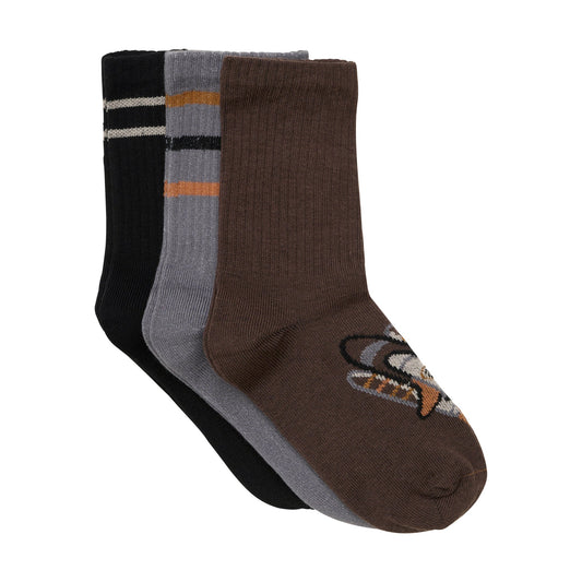 Socks (3 pack) - Rocket + Stripe Mix