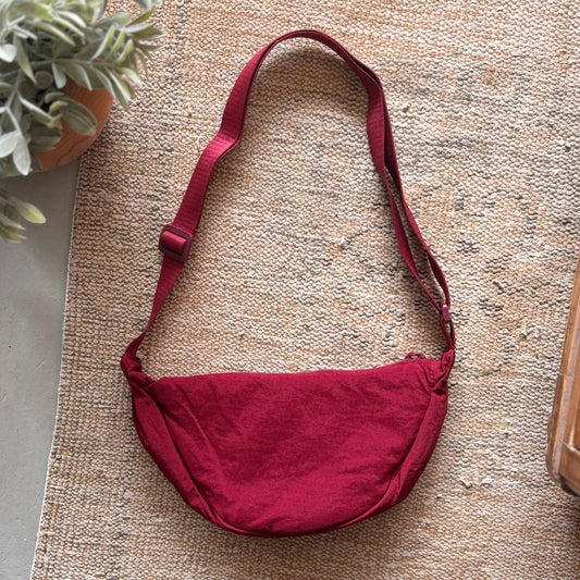 Nylon Crossbody Bag - Red