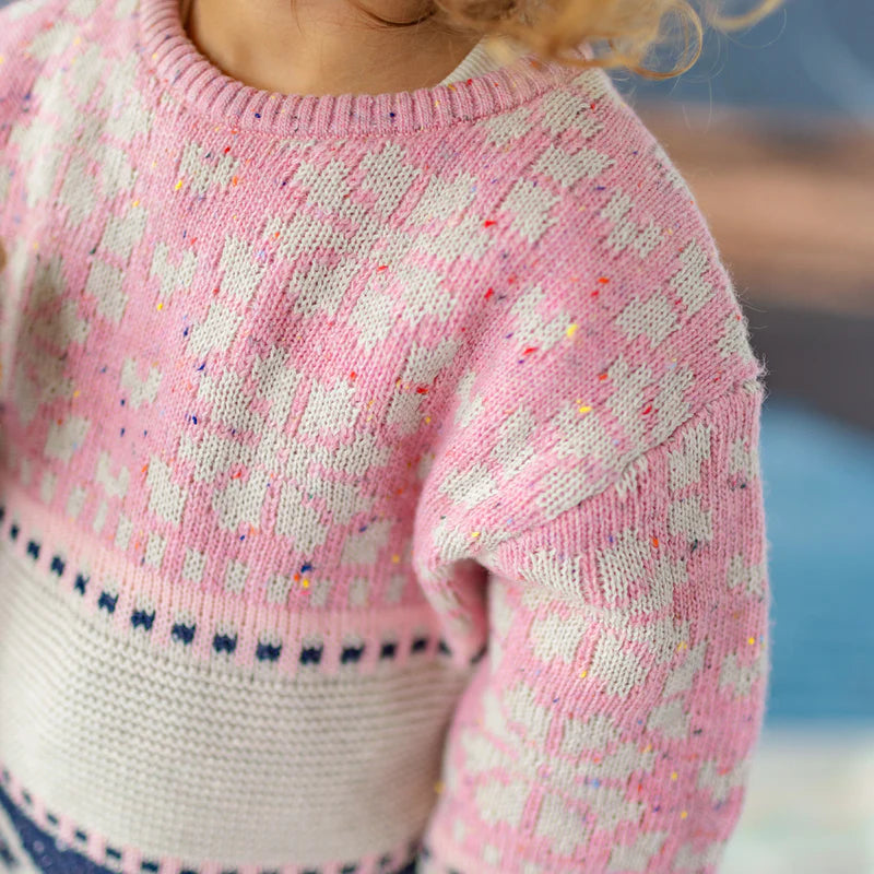 Baby Cable Knit Sweater - Pink