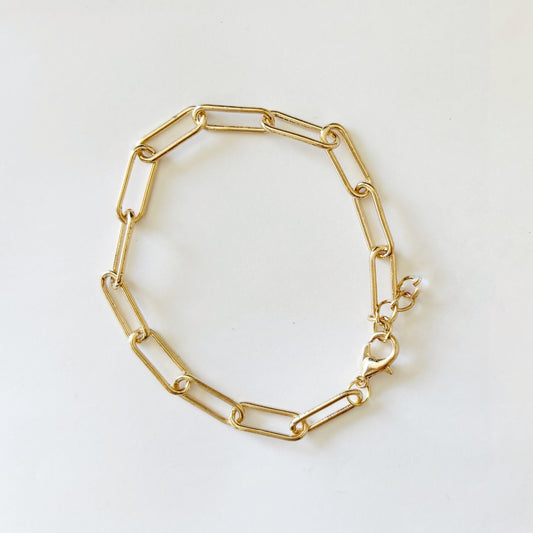 Gold Bracelet - Paper Clip