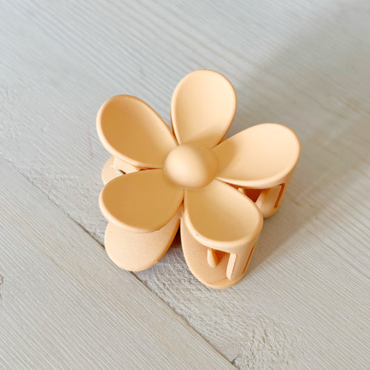 Small Flower Claw Clip - Peach