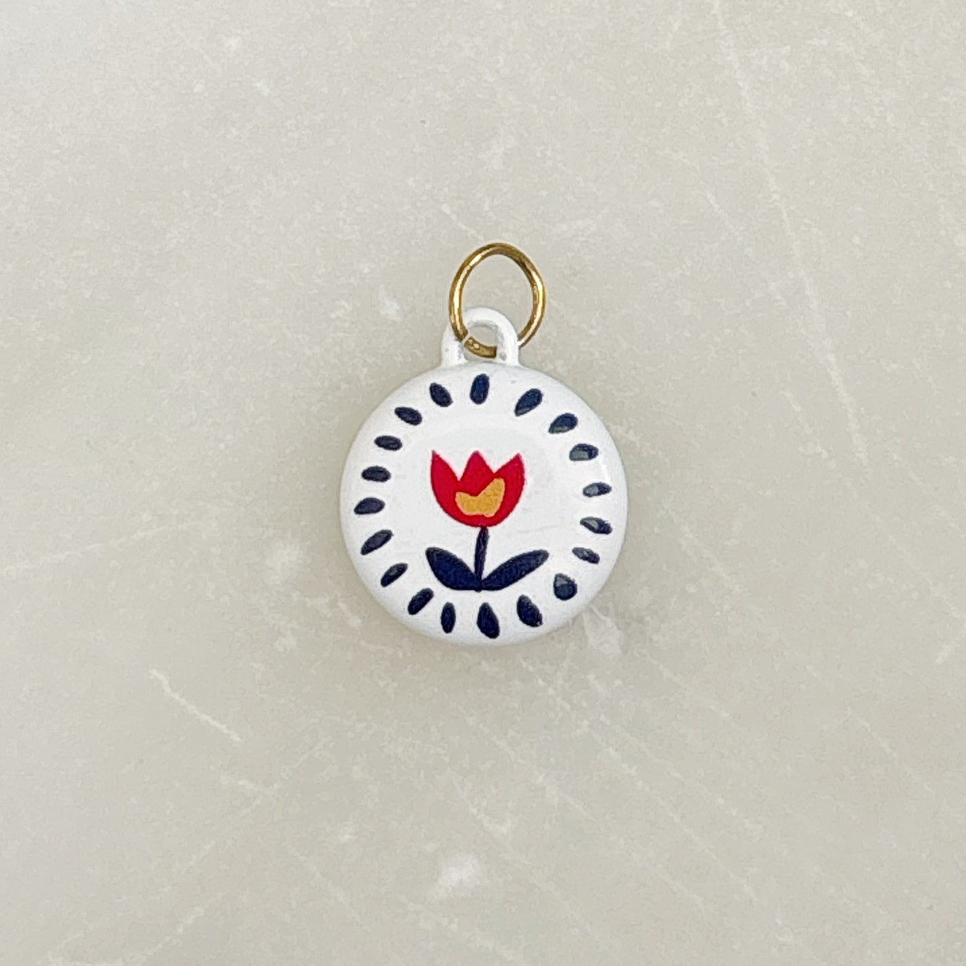 Painted Flower Charm
