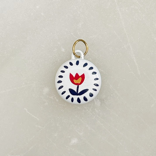 Painted Flower Charm