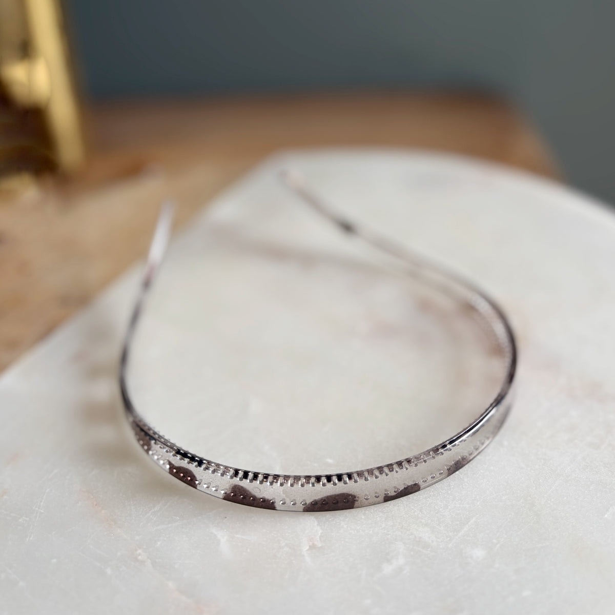 Acrylic Headband - Clear Leopard