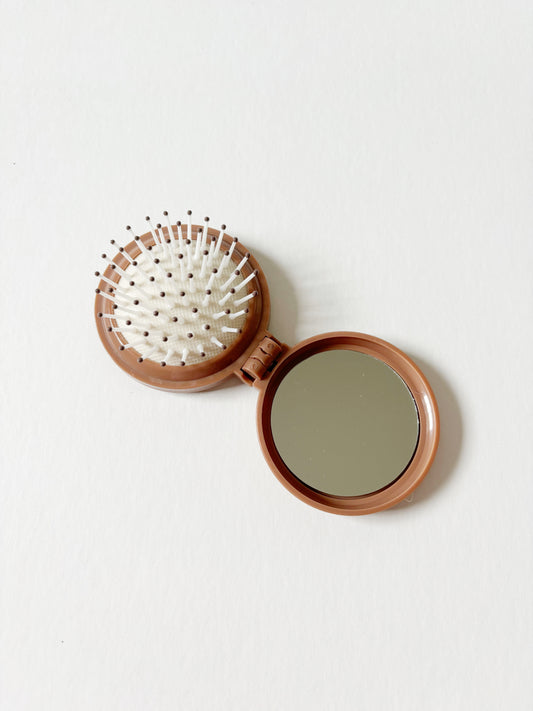 Mini Brush + Mirror - Mocha