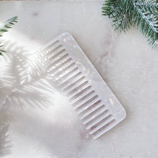 Wide Tooth Comb - Pearl