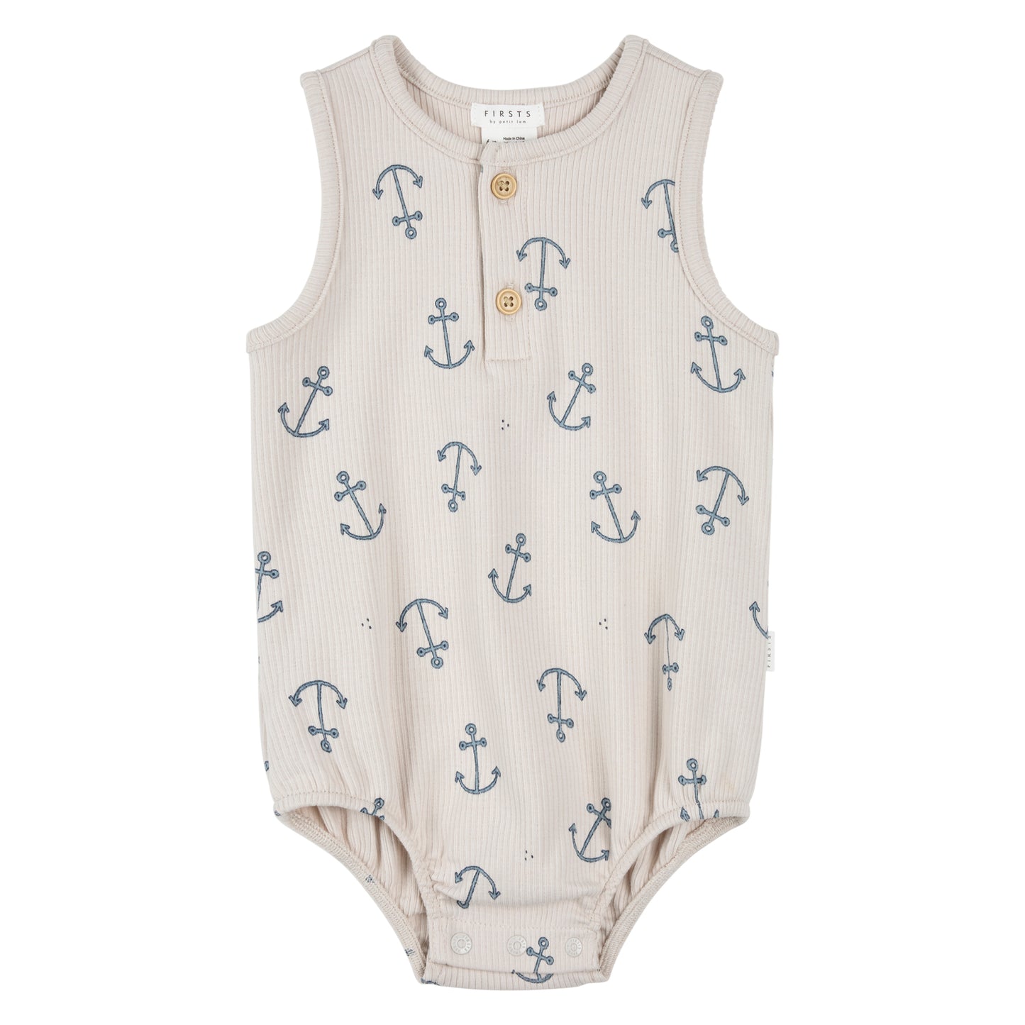 Ribbed Bodysuit - Anchors