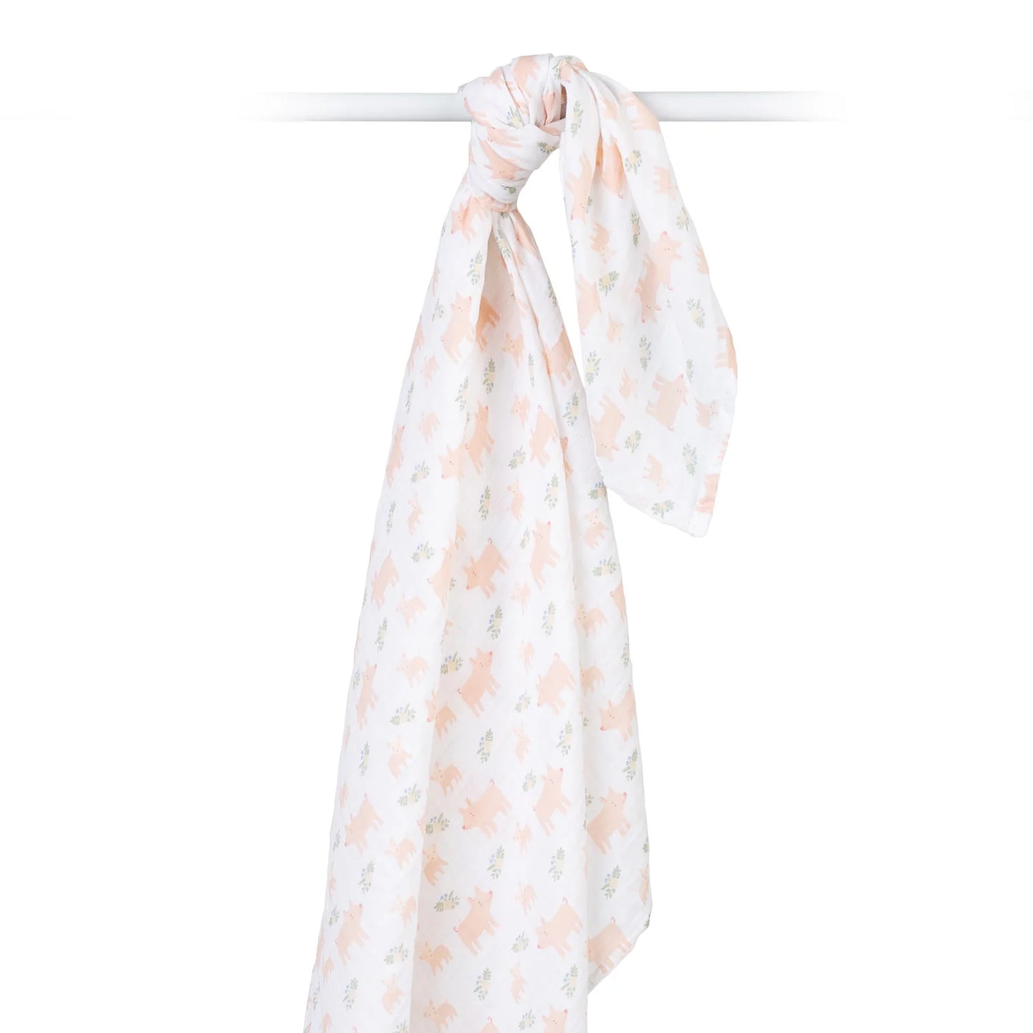 Cotton Muslin Swaddle - Piggies