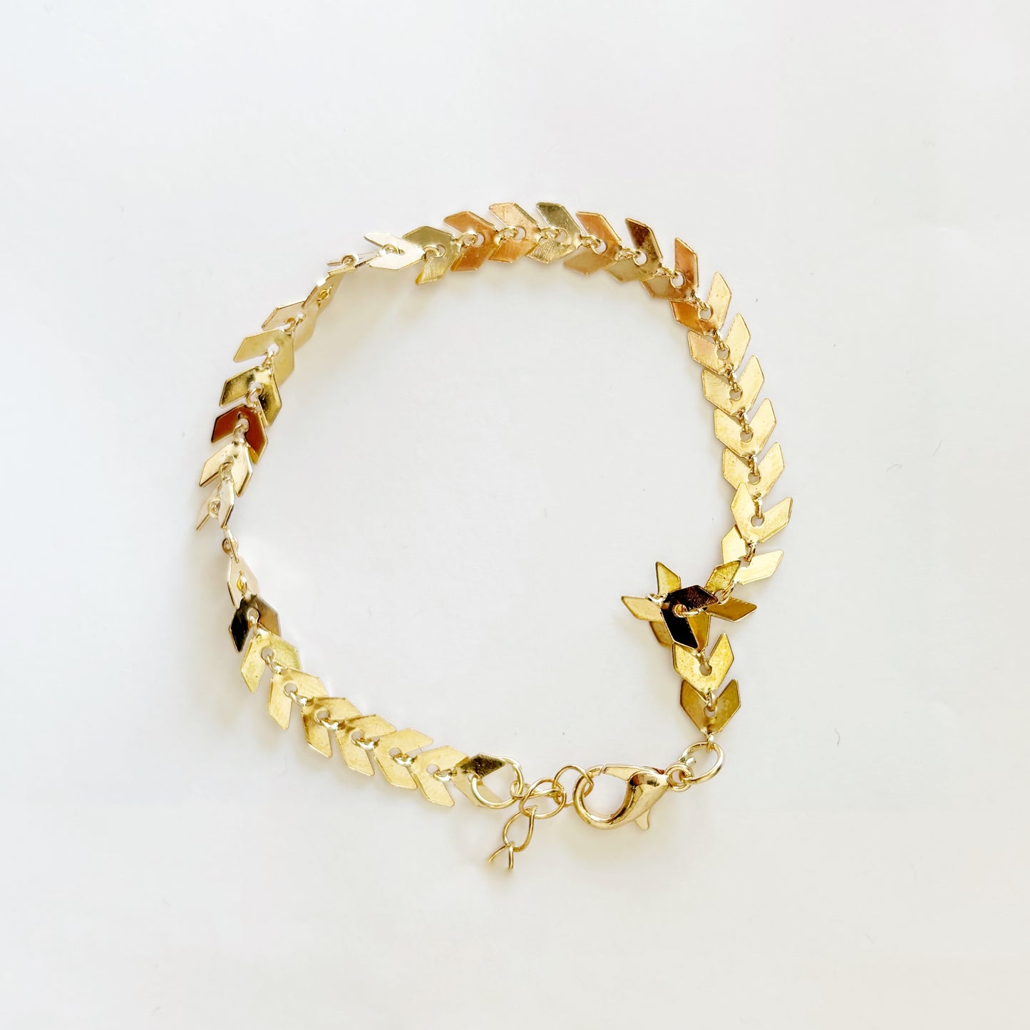 Gold Bracelet - Leaf