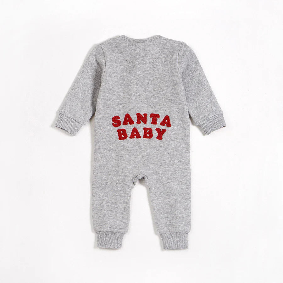 Fleece Playsuit - Santa Baby