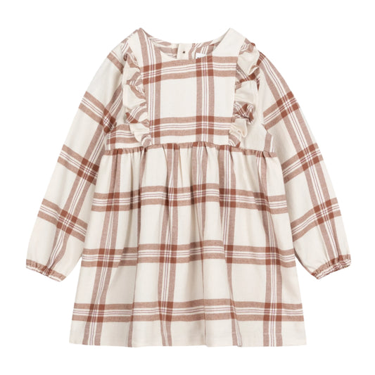 Flannel Dress - Copper Plaid