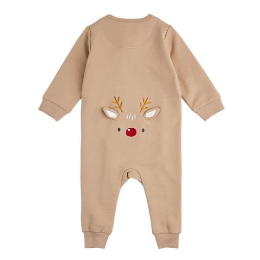 Fleece Playsuit - Little Reindeer