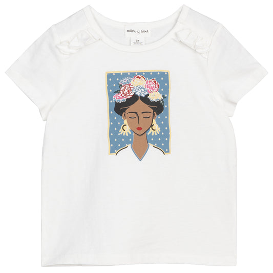Cotton Ruffle T-Shirt - Flower Princess