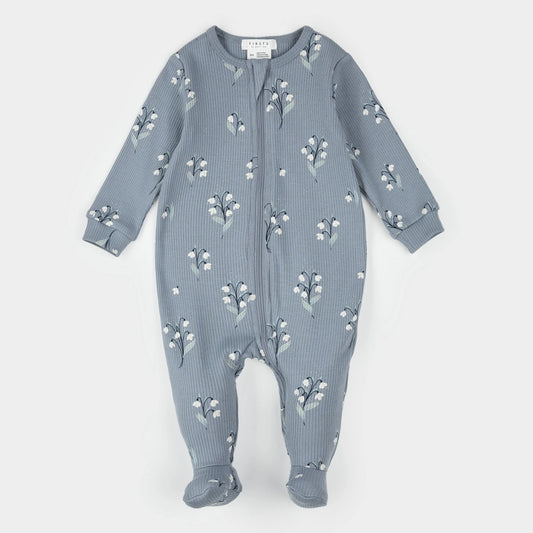 Ribbed Footed Sleeper - Snow Drop