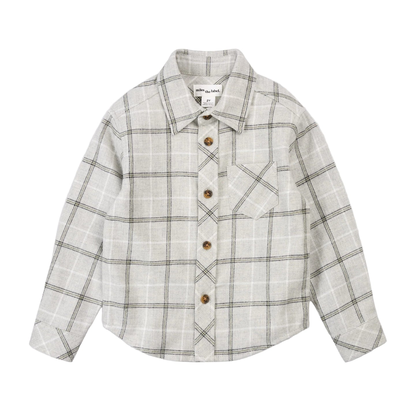 Flannel Shirt - Light Grey Plaid