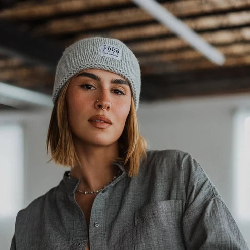 Alpaca Fisherman Hat - Light Grey