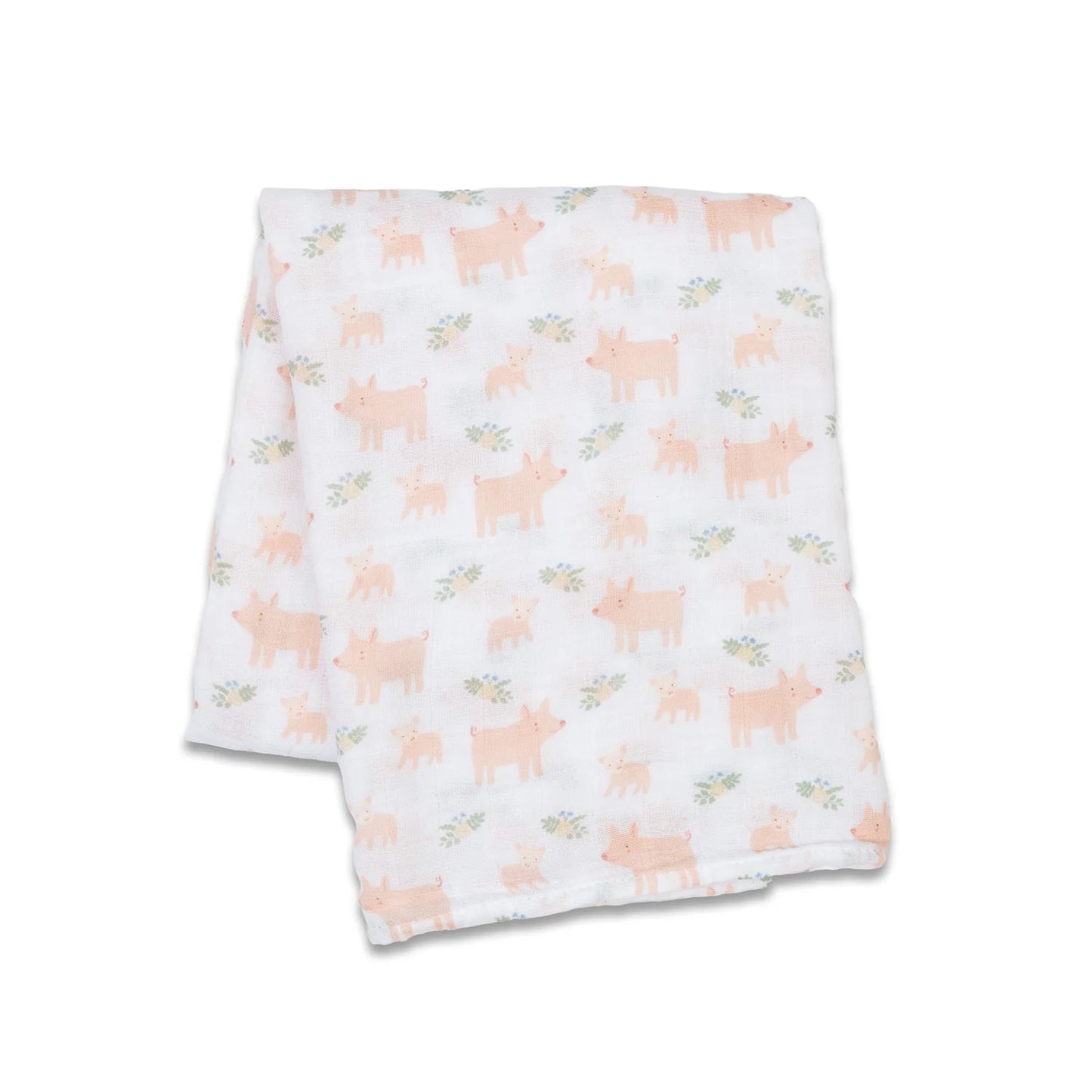 Cotton Muslin Swaddle - Piggies
