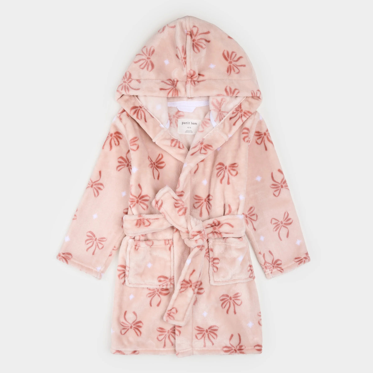 Plush Robe - Misty Pink Bows