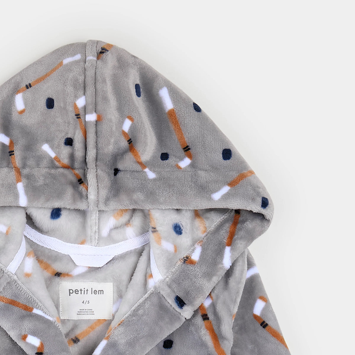 Plush Robe - Fog Grey Slapstick