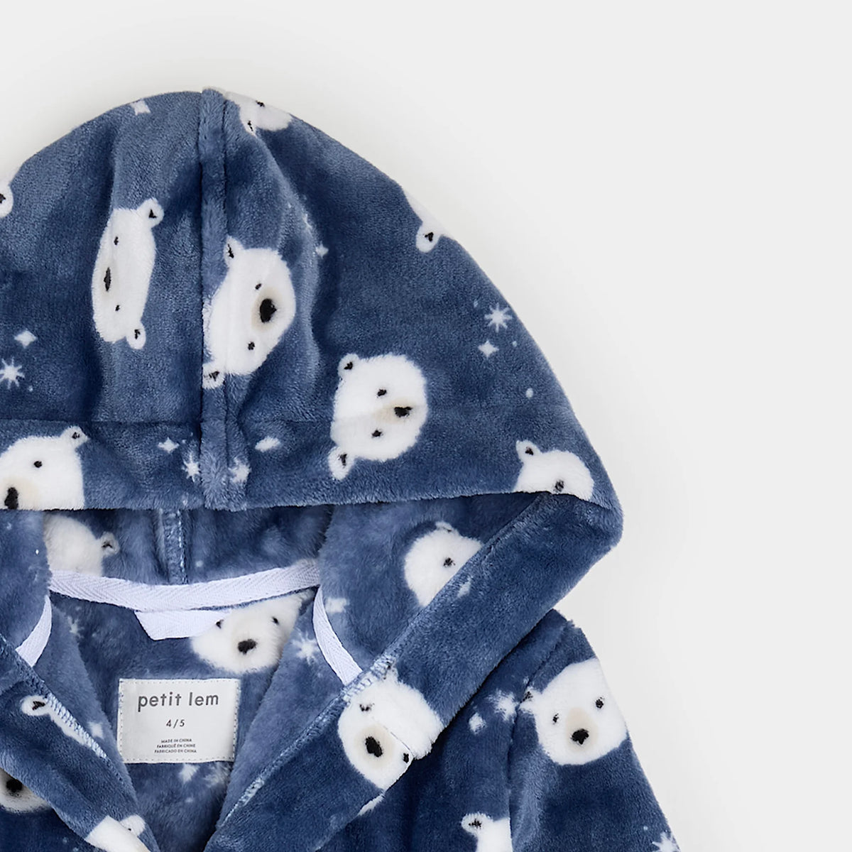 Plush Robe - Indigo Blue Polar Bears