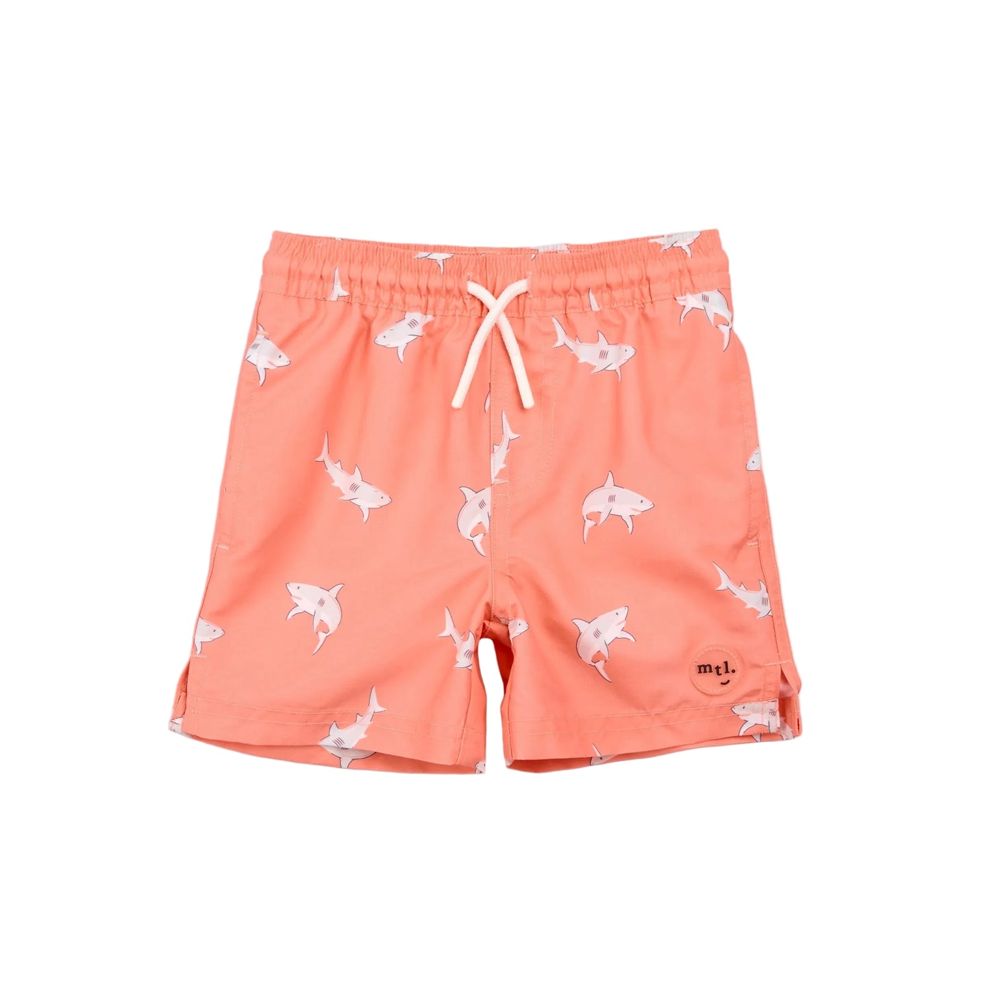Shark Swim Shorts - Coral