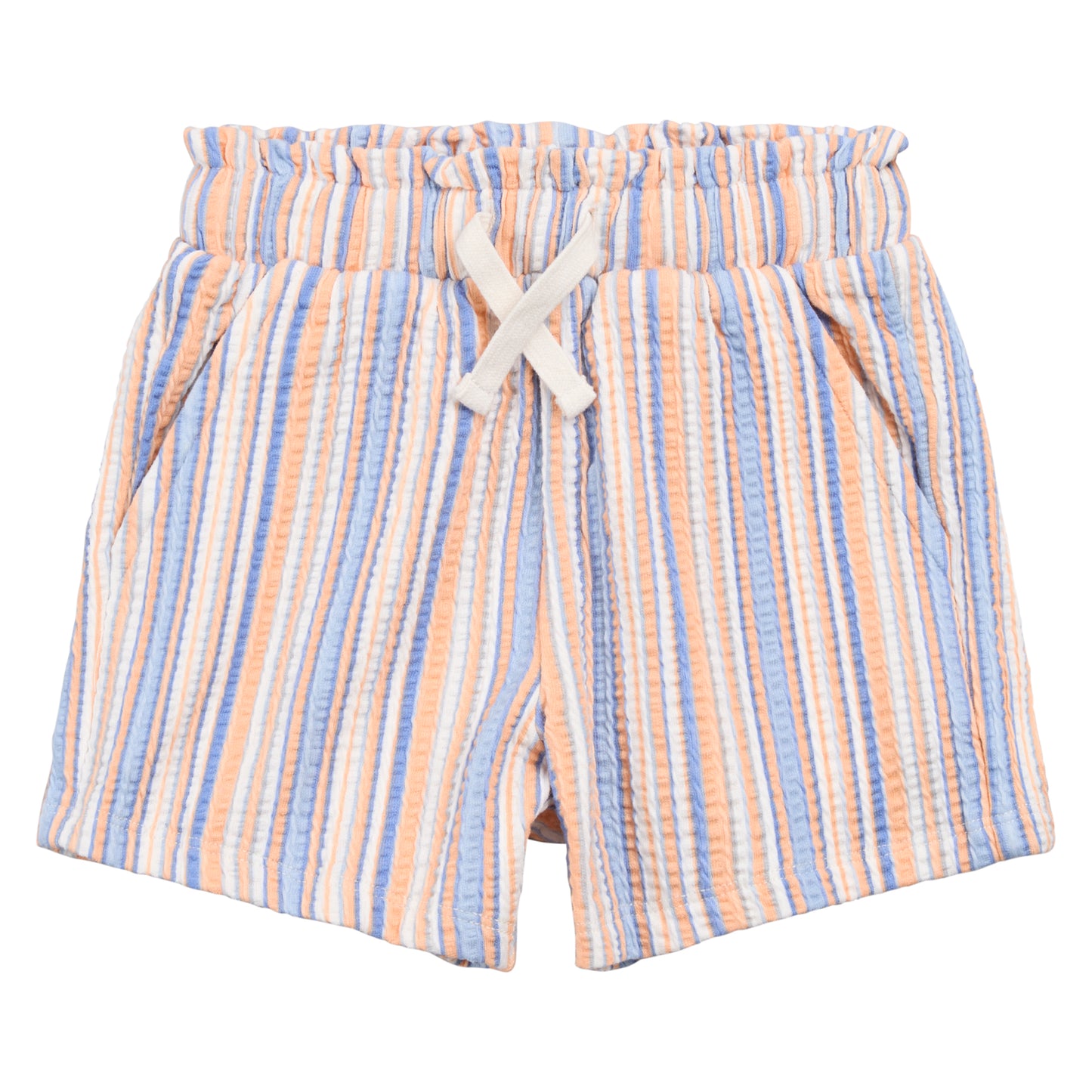 Knit Tank Top and Short Set - Orange Stripes