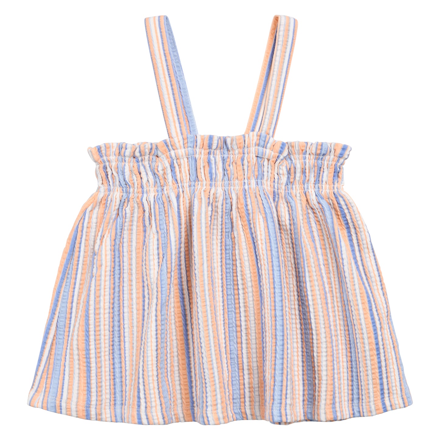 Knit Tank Top and Short Set - Orange Stripes