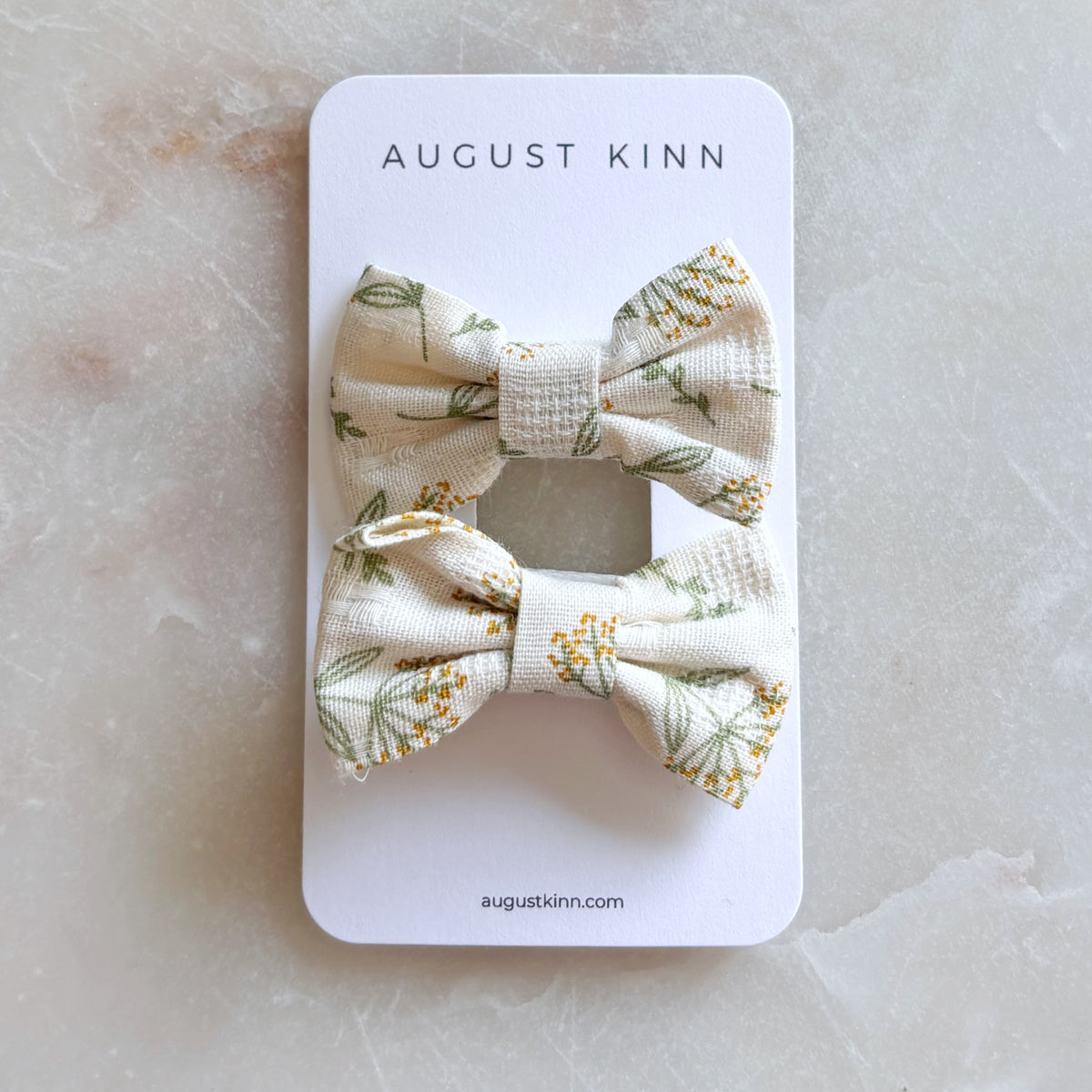 Mini Hair Clips - Green (set of 2)